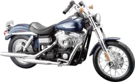 Maisto Harley Davidson 2006 FXDBI Dyna Street Bob tmavě metalíza modrá 1:12