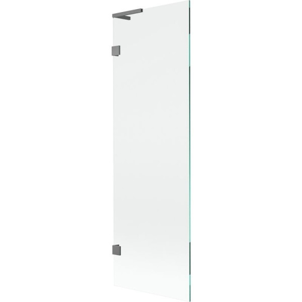 MEXEN/S - Lunar L vanová zástěna FIX 60 x 150, transparent, grafit metal 897L-060-000-95-00