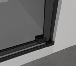 CERANO - Sprchové otočné dveře Porte L/P - 8 mm - černá matná, grafitové sklo - 100x195 CER-8050BD7247