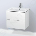 DURAVIT - L-Cube Umyvadlová skříňka 550x620x481 mm, 2 zásuvky, bílá mat LC624001818