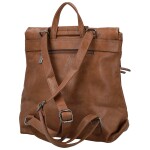 Trendy dámský koženkový kabelko-batoh Coveri Lethea, hnědý