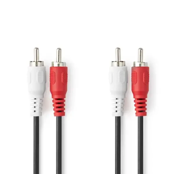 Nedis Stereo Audio kabel 2x RCA (M) - 2x RCA (M) 1.50 m černá (CAGB24200BK15)