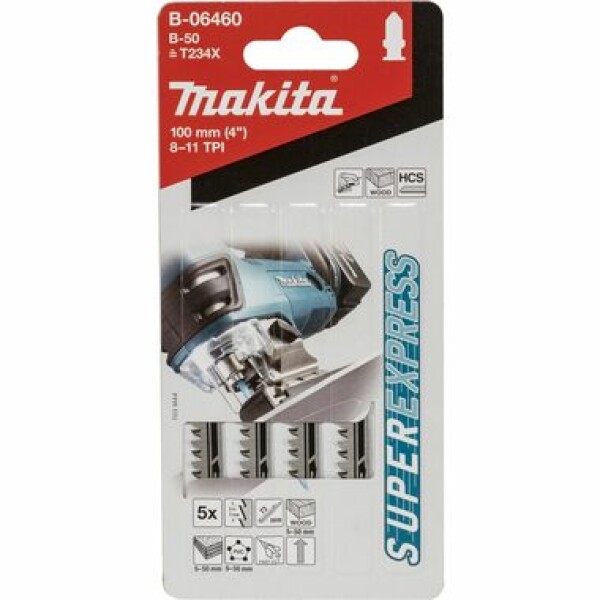 Makita B-06460 - pilový list B-50 na dřevo 5 ks (0088381276702)