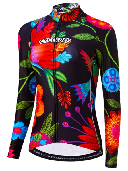Cyklodres CYCOLOGY Winter Bridget, black, dámský, dlouhý rukáv (Motiv Bridget, velikost S)