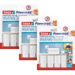 Tesa TESA Powerstrips Vario-Gardinové háky v balení 3 ks - Samolepící háky na vlákna od společnosti TESA - lze znovu ods