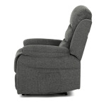 Polohovací křeslo, šedá, látka, TV-4086 GREY2