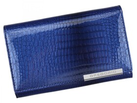 Dámská luxusní kožená lakovaná peněženka Gregorio Elissa, modrá