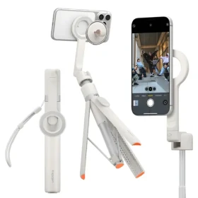 Spigen S582W béžová / Selfie tyč / MagFit+ / Bluetooth spoušť / 27,8-166,5 cm (AMP11373)
