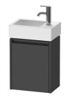 DURAVIT - Ketho.2 Umyvadlová skříňka 44x36x24 cm, 1 dvířka, panty vlevo, grafit mat K25071L49490000