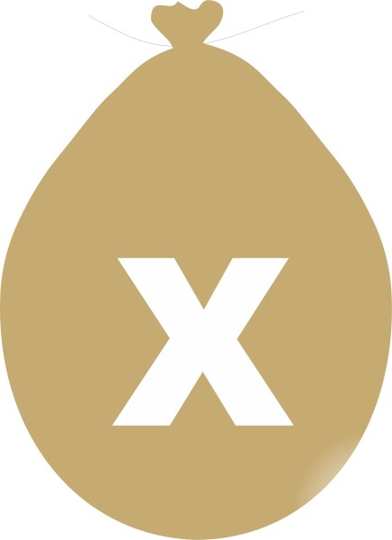 Balónek písmeno X zlaté balonky.cz Balónek písmeno X zlaté balonky.cz