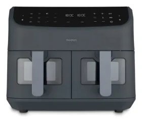 Medion Life P20 MD11760 šedá / Duální horkovzdušná fritéza / 2x 4,35 l / 2600 W / Dotykový displej / 50-200 °C (50079506)