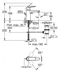 GROHE - Eurosmart Cosmopolitan Umyvadlová baterie M, s výpustí, chrom/matná černá 23325KW0