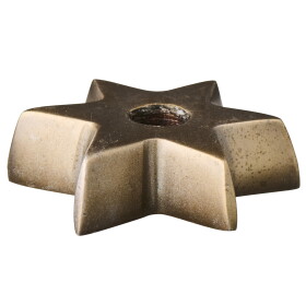 Ib Laursen Svícen na úzkou svíčku Star-shaped, hnědá barva, kov