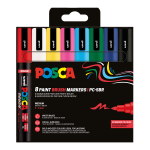 Posca sada popisovačů PC-5BR - základní barvy 1 - 4 mm (8 ks)