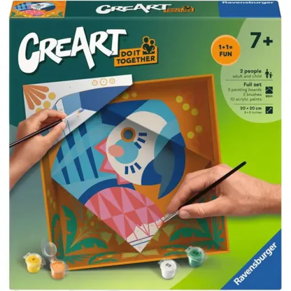 Ravensburger CreArt Do it together – Papoušek – malování podle čísel