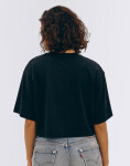 Tričko Organic Basics True Boxy Crop Tee Black