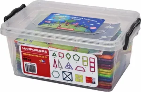 MAGFORMERS Magtematika box s učebnicí (česky) 68 dílků