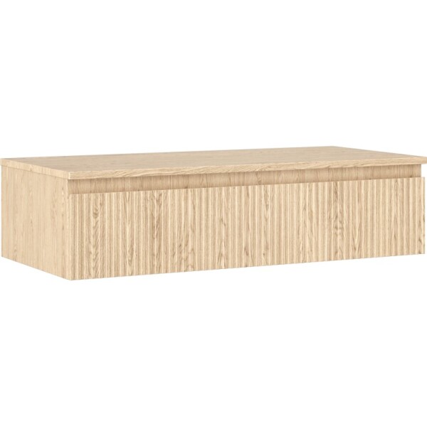 MEXEN/S - Rivel koupelnová skříňka pod umyvadlo 100 cm s deskou, 1 šuplík, reliéf , dub 91A20-10023-1-BFC81