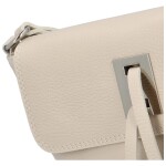 Módní malá dámská kožená crossbody Victorien, béžová