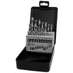 Sada vrtáků do kovu 19 dílů 1-10mm vybrušované HSS-G PROTECO