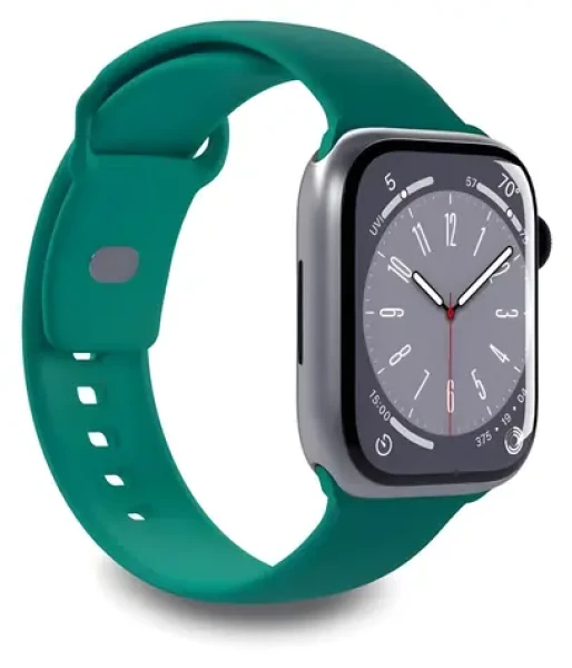 Puro ICON Jade / Řemínek pro Apple Watch / 42/44/45/49 mm / Silikon (PUICNAW44DKGRN)