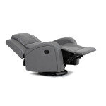 TV a relaxační křeslo, manuální polohování, potah šedá látka v dekoru kůže