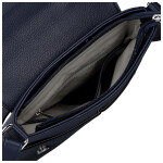 Stylová dámská koženková crossbody kabelka Katia, tmavě modrá