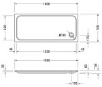 DURAVIT - D-Code Sprchová vanička 160x70 cm, alpská bílá 720163000000000