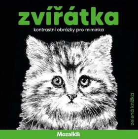 Zvířátka kontrastní obrázky pro miminka - zelená knížka
