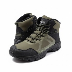 Obuv ALPINEX Obutex pánská kotníková softshellová zimní khaki