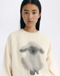 Thinking MU Cloud Sheep Bonnie Sweatshirt WHITE S