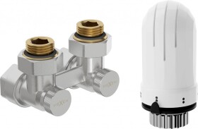 MEXEN/S - G03 středová termostatická souprava pro radiátor DN50, úhlová 1/2"x16 mm, nikl W911-016-938-01