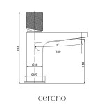 CERANO - Umyvadlová stojánková baterie Loreta Grip - nízká - chrom CER-423577
