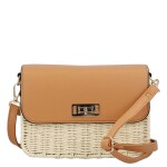 Moderní dámská crossbody kabelka Eugenie, krémová