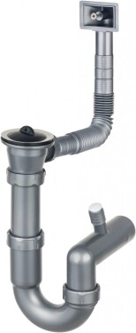 DEANTE - Sifon stainless nerez - Náhradní sifonová sada pro nerezový dřez, 1 - bowl - 2" drain ZXY_9923