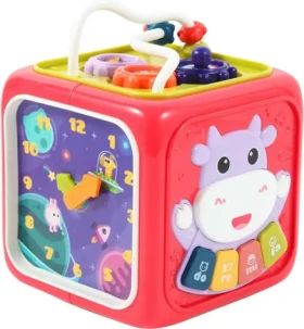 CHIPOLINO Motorická kostka 6v1 Animals červená