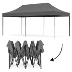 Samorozkládací párty stan se stěnami v různých barvách 3 x 6 m Černá