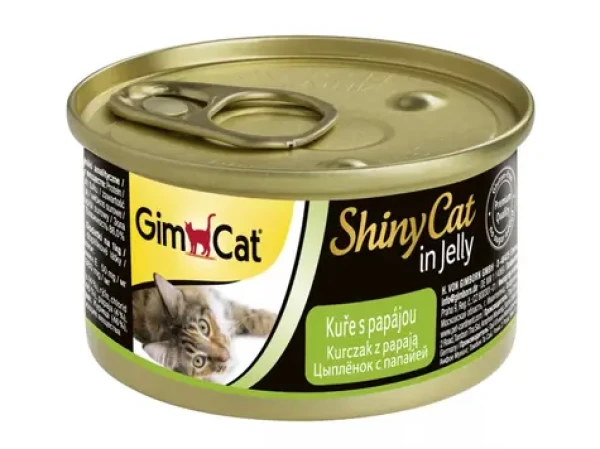 GIMBORN Gimcat ShinyCat kuře+papaja konzerva 2x70g (4002064413747)