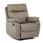 TV a relaxační křeslo s manuálním ovládáním, potah lanýžová látka v dekoru vintage