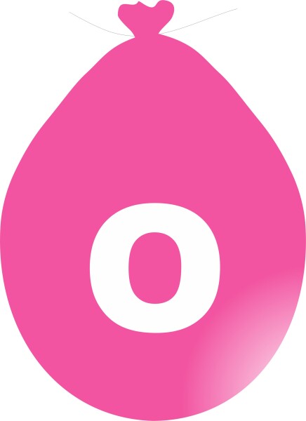 Balónek písmeno O růžové balonky.cz Balónek písmeno O růžové balonky.cz