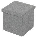 Taburet s úložným prostorem, šedá, látka, TAB-461 GREY2