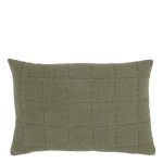 Chic Antique Prošívaný povlak na polštář Aix Vintage Olive 40 × 60 cm, zelená barva, textil