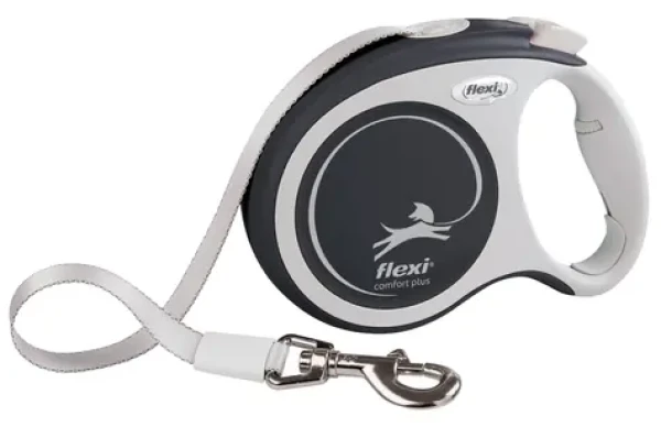 Flexi Comfort Plus L pásek 5m antracitové / Vodítko / samonavíjecí / do 60 kg