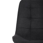 Židle jídelní, černá látka, černý kov, otočný mechanismus 90°/90° (L/P) - funkce reset