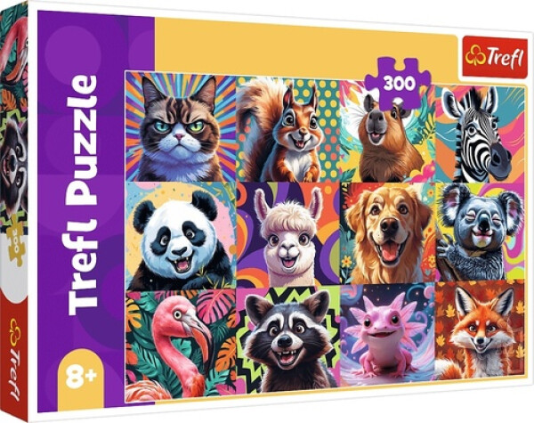 Puzzle Veselé zvířecí portréty 300 dílků