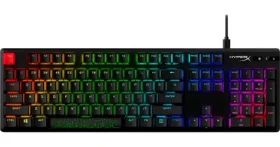 HyperX Alloy Origins PBT černá / Herní klávesnice / mechanická / HyperX Blue / US / RGB / USB-C