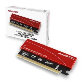 AXAGON PCEM2-S / PCIe x16 - M.2 NVMe M-key slot adaptér / + pasivní chladič (PCEM2-S)