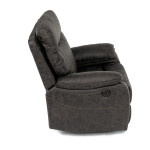 Polohovací křeslo, elektrické zabudované ovládání, hnědá, látka vintage, TV-4094 COF3