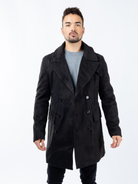 Pánský kabát GLANO černý Velikost:
