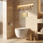REA - Podomítkový Instalační Set Slim 024N pro WC s Tlačítkem HD Gold KPL-E1560
